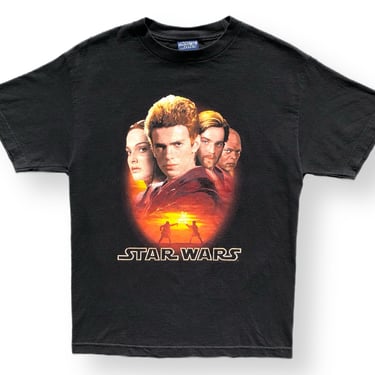 Vintage 2002 Star Wars: Episode II Attack of The Clones Charity Premiere Double Sided Movie Promo T-Shirt Size Medium/Large 