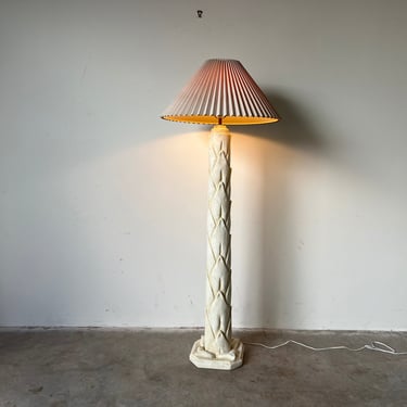 80's Palm Beach - Style Plaster Floor Lamp 