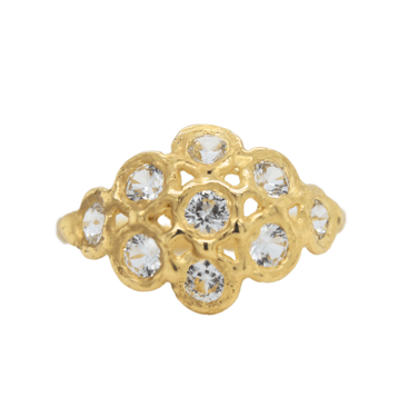 Sapphire Honeycomb Ring — Commitment, Curated