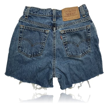 Levi's 512 Series High Waisted Denim Shorts // Size 7 // Red tab 