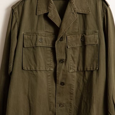 AMERICAN RAG VINTAGE P.V.B.A. Monetex Herringbone Army Shirt Jacket - Olive Green