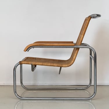 1970s Marcel Breuer B35 Rattan Arm Chair for ICF