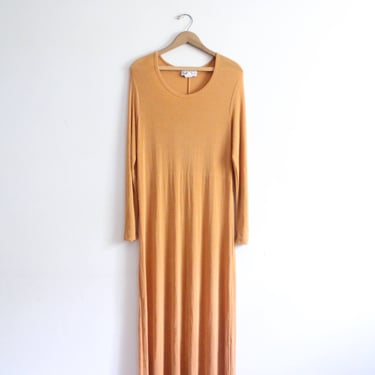 Slinky Golden 90s Maxi Dress 