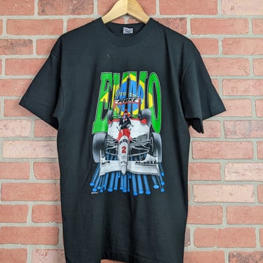 Vintage 90s Double Sided Emmo Fittipaldi ORIGINAL F1 Racing Tee - Large 