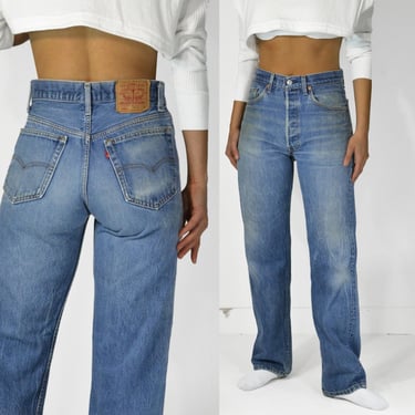 Vintage Levi's 501 Jeans 30.5” Waist | Straight Leg 100% Cotton Denim | 1990s Made in USA | Tag W33 x L34 
