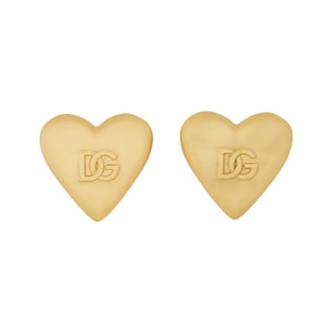 Dolce & Gabbana Women Heart Earrings With Dg Logo