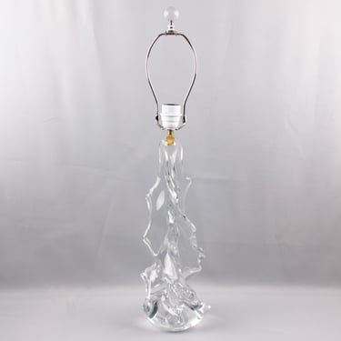Charles Schneider 1950s Tall Crystal Table Lamp