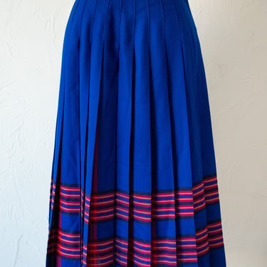 Vintage Pendleton Wool Pleated Midi Skirt 24" Waist