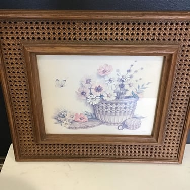 VTG Faux Cane Framed Print (Seattle)