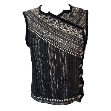 Jean Paul Gaultier Maille Black and White Knit Sweater Vest