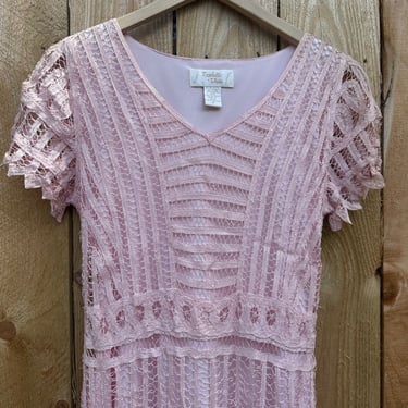 Azalea Vintage Lace Dress - Pink