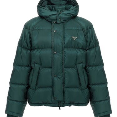 Prada Men Re-Nylon Logo Down Jacket