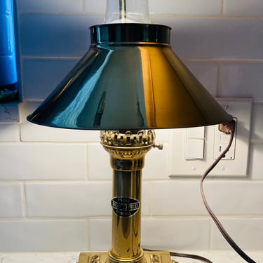 Vintage Paris Istanbul Orient Express - Brass Table Lamp - Claw Feet Base, Adjustable Shade by LeChalet