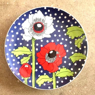 Vintage 1960s Mid Century Polka Poppy by Georges Briard Tapas Small Serving Dish 