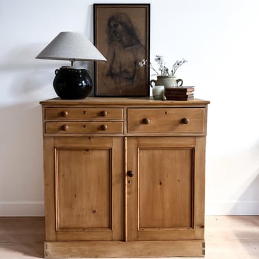 Antique English Pine Cabinet 