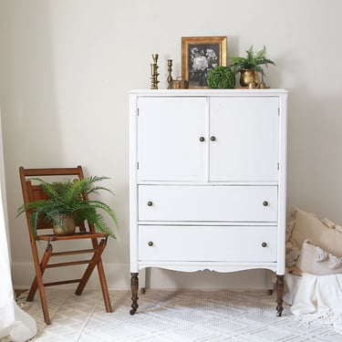 A Petite Armoire in a Soft Warm White
