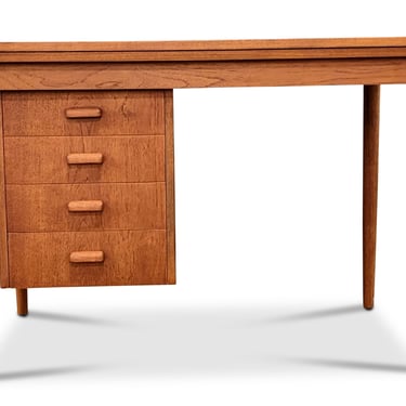 Teak Desk w Pull Out Top - 042373