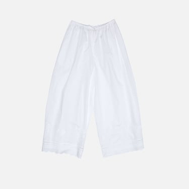 White Wide Lace Trousers