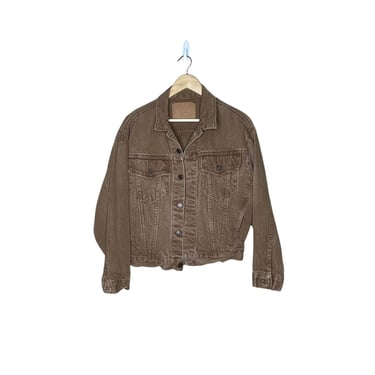 Vintage Men’s Levi’s Brown Denim Trucker Jacket 527 button Size 44 USA 