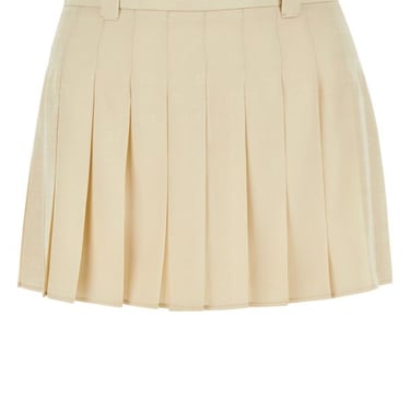 Miu Miu Woman Sand Silk Mini Skirt