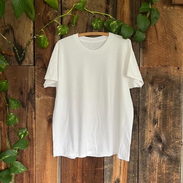 トップス 80s- White see-through shirt Vintage 80s Spuds Mckenzie Party Frenzy Tshirt Collectible