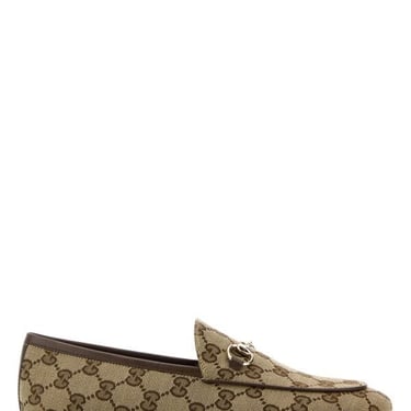 Gucci Women Original Gg Fabric Jordaan Loafers