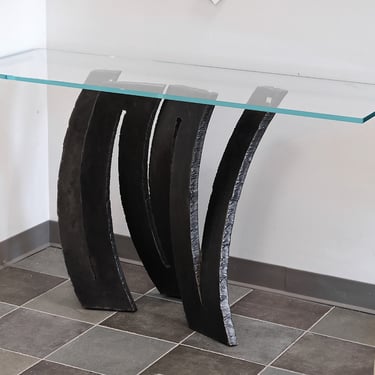 Roche Bobois Glass Console Table