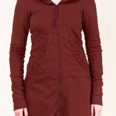 Long Cloak Hoodie in Redwood