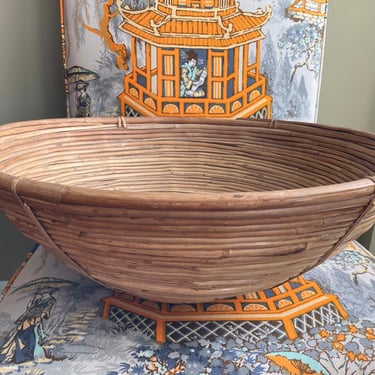 Large Woven Bamboo Bowl 