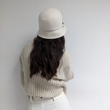 Lovely Vintage Cream Wool Hat