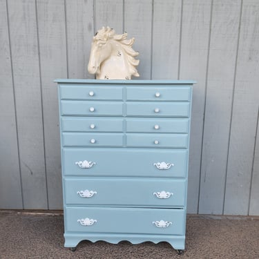 Persian Blue Vintage Chest Of Drawers