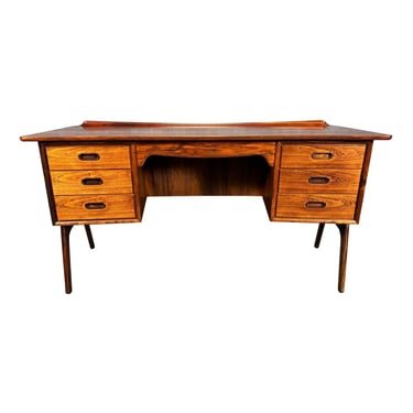 Vintage Danish Mid Century Modern Rosewood Desk by Svend Madsen 