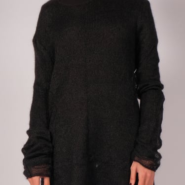 Mohair Wool Long Sleeve Sheer Pullover