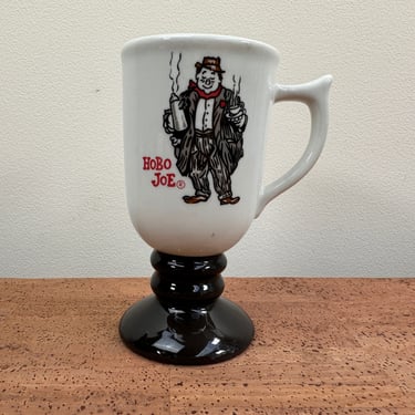 Vintage Hobo Joe Pedestal Irish Coffee Mug | Black Stem 