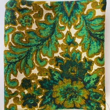 Mid Century Modern Floral Drapery/Upholstery Fabric, Kelly Green, Moss Green, Dark Green, Fabric For Pillows, Home Decor 
