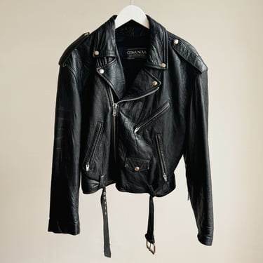 Black Leather Moto Jacket