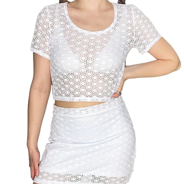 White Doily Top, Crop Top, Lacy top, White crop top 