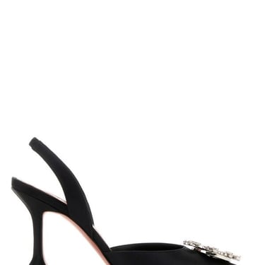 Amina Muaddi Women Black Satin Begum Pumps