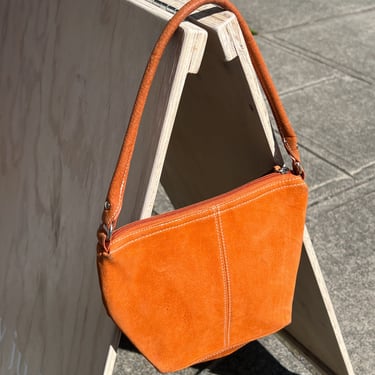 Orange Suede Mini Handbag