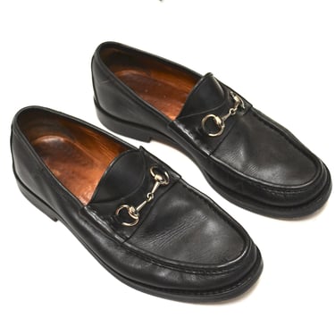 Vintage Mens Gucci Horsebit Black Loafer Dress Shoes Mens 9.5 D Black Leather Loafers Size 9 1/2 Vintage Black Leather Gucci Mens Shoes 