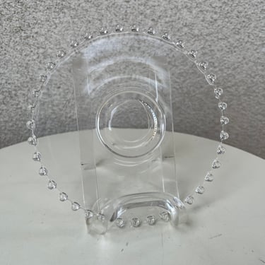 Vintage clear glass Candlewick Imperial glass Co salad plate bubble rims size 7” 