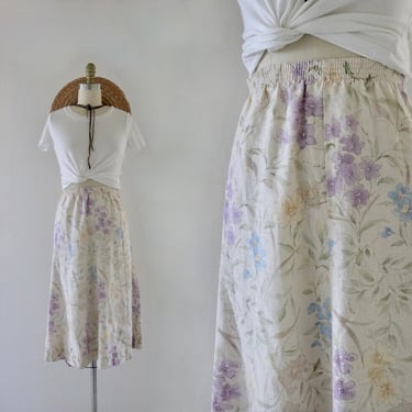 botanical linen skirt - xl 