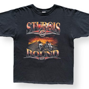 Vintage 2005 Sturgis Bound 65th Anniversary Double Sided Motorcycle T-Shirt Size Large 
