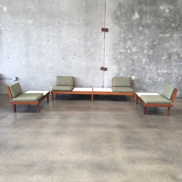 Mid Century Modular Sofa and Table Set by Martin Borenstein for Brown Saltman