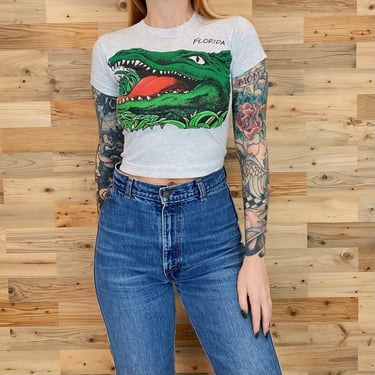 90's Vintage Florida Alligator Baby Tee 