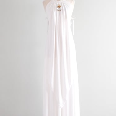 Goddess Divine 1970's White Jersey Gown from Joseph Magnin / SM