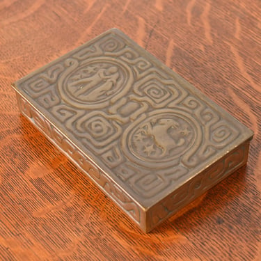 Tiffany Studios New York Zodiac Bronze Box
