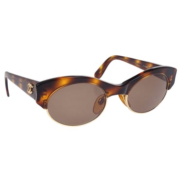 Chanel Sunglasses Eyewear Brown Small Good