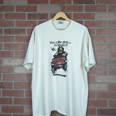 Vintage 2001 Does a Bear Shift in the Woods ORIGINAL Jeepin' Tee - 2X 