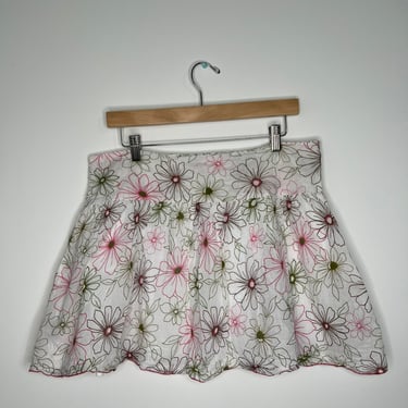 2000s Vintage Floral Mini Skirt